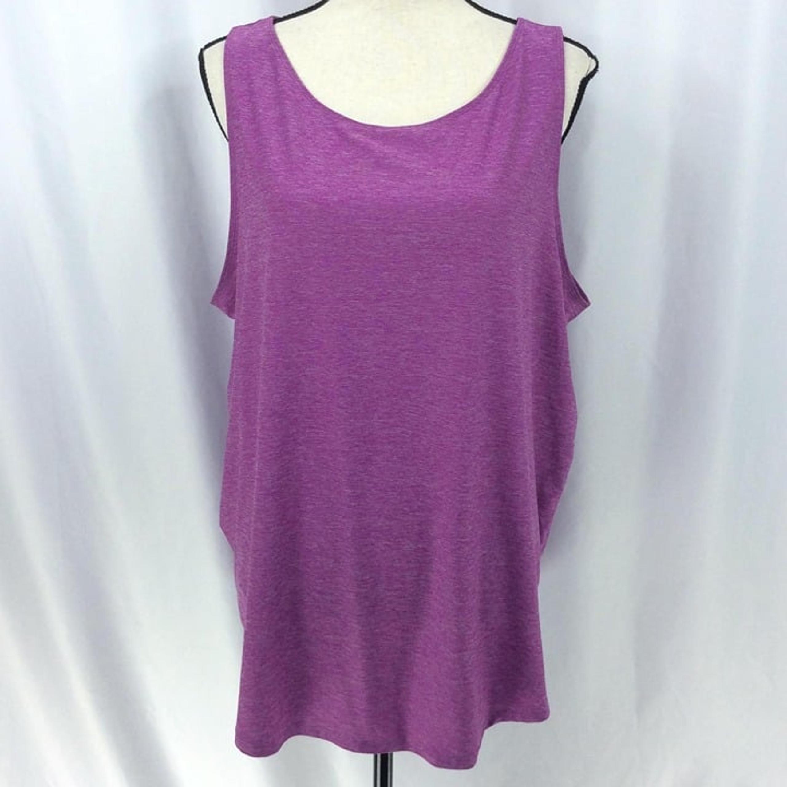 Eddie Bauer Tank Top Womens Size 2XL Scoop Neck Racerback Wide Arms Athletic