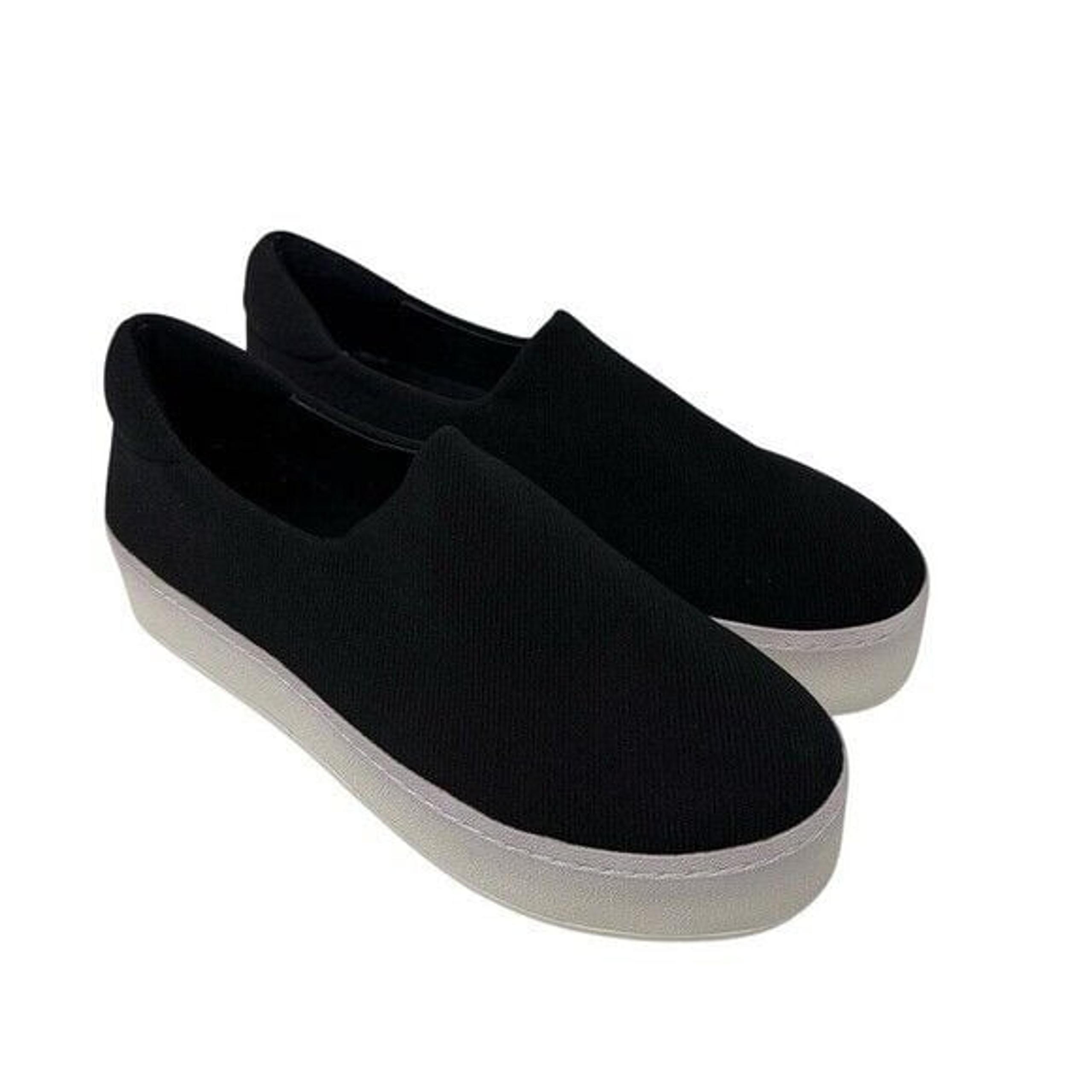 Opening Ceremony EU 37 US 6.5 Black and White Cici Platform Slip-On Flats