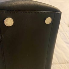 Black leather MK bag