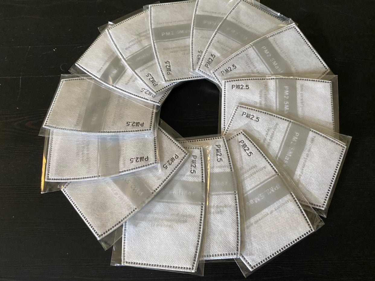 50 pieces PM 2.5 homemade mask carbon fi