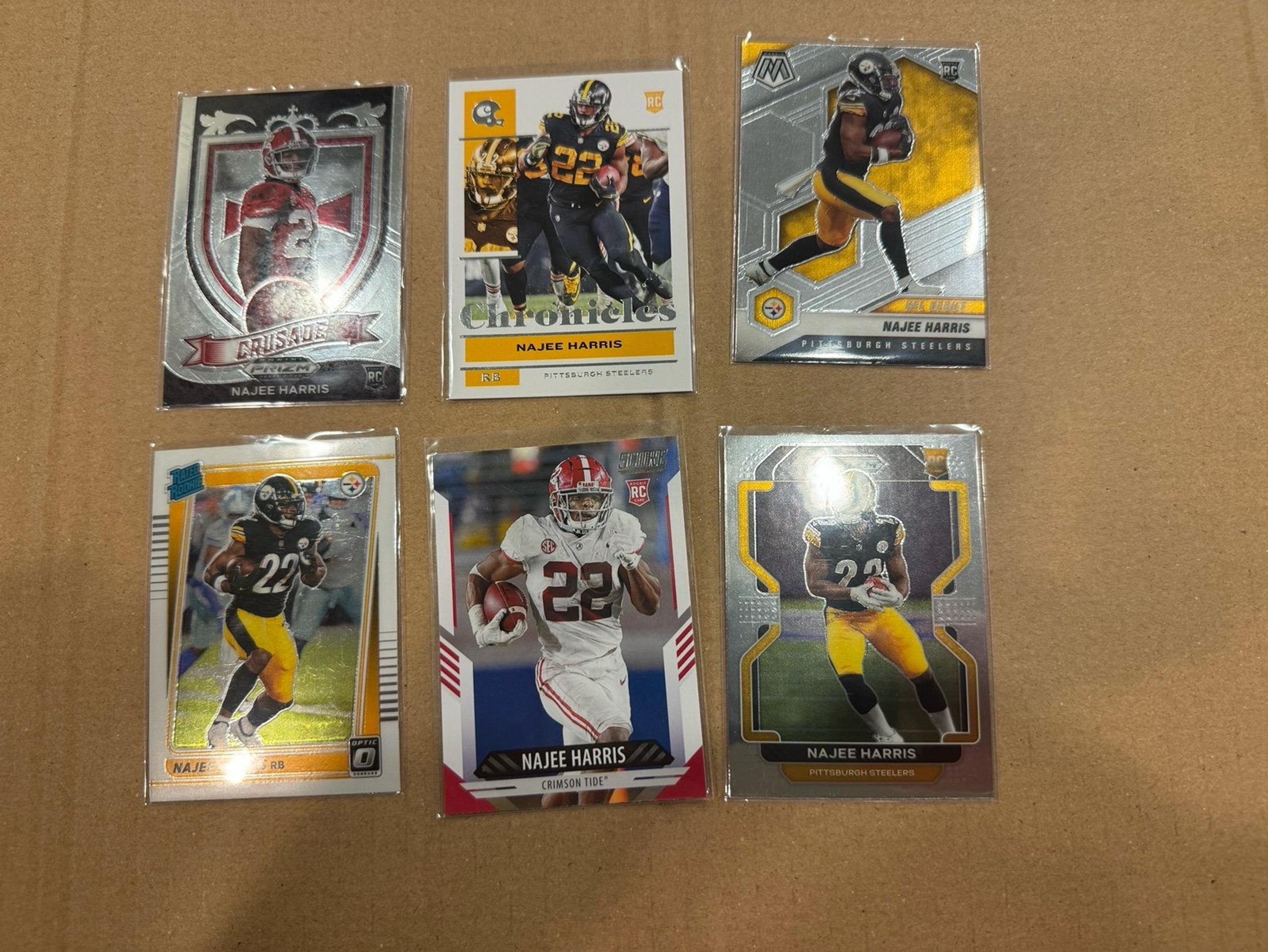 Najee Harris Steelers 6 RC card lot 2