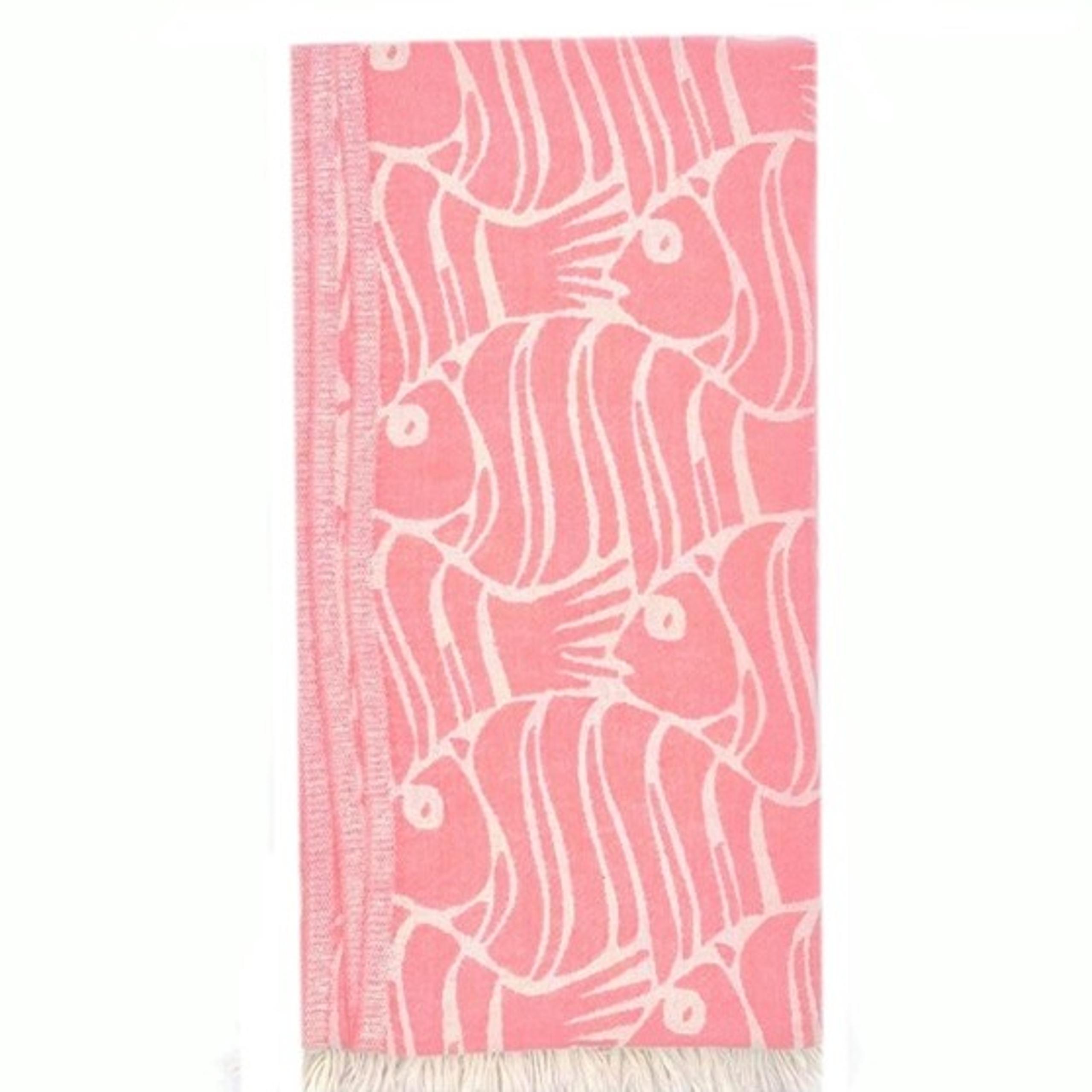 La Jolla Cove Pink Beach Bath Towel - Fish - Citizens of the Beach Collection