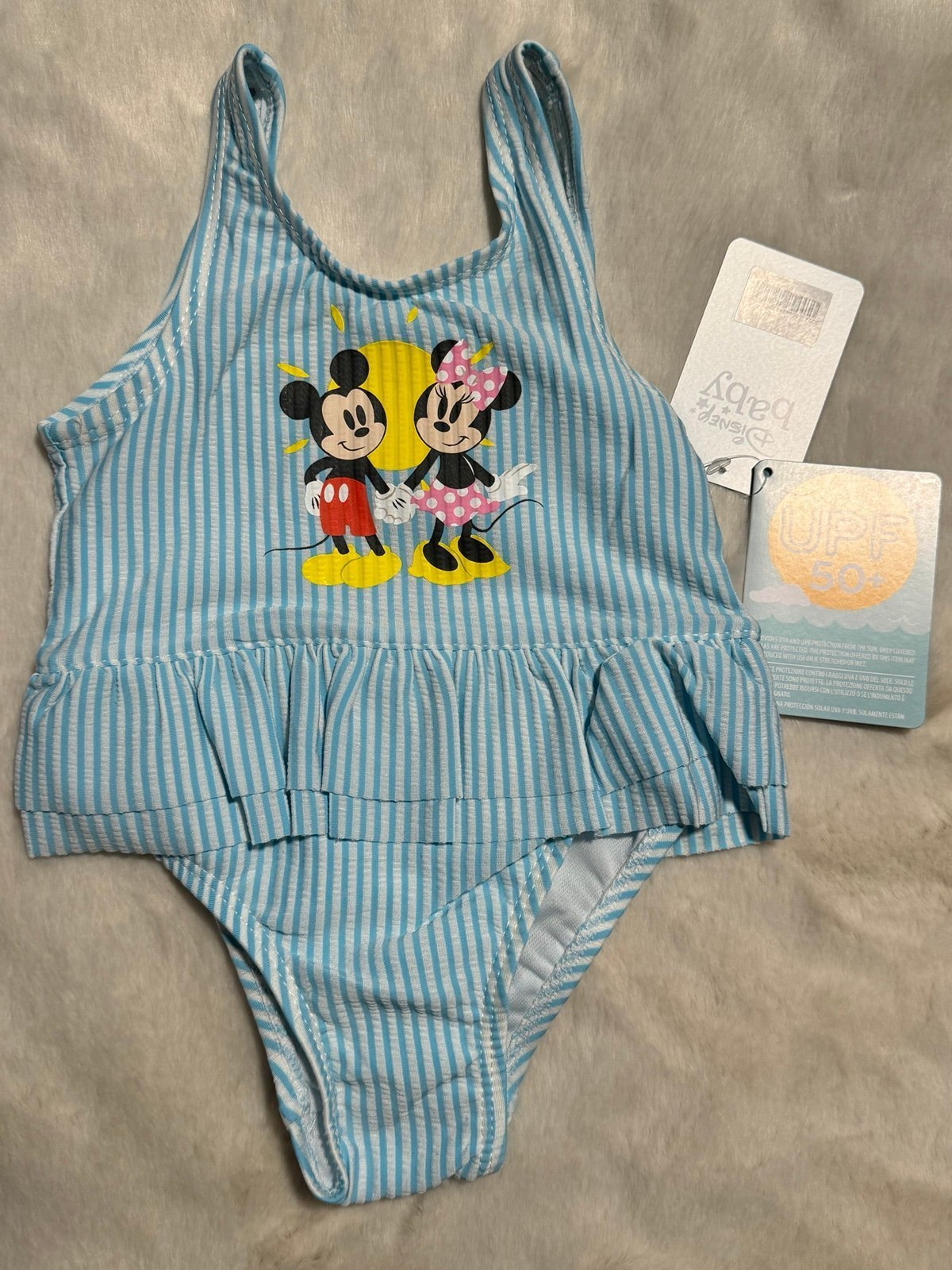 New Mickey and Minnie Mouse 12-18 mth Swimsuit for Baby