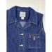 Vintage Denim Vest Womens Large Blue Western St Johns Bay 100% Cotton