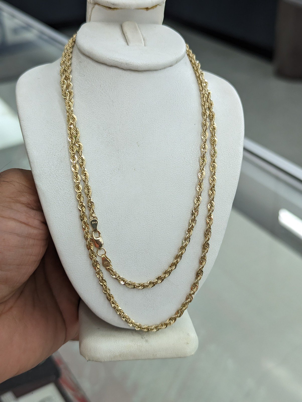10kt Real Gold Rope Chain 2.9mm 28 Inch