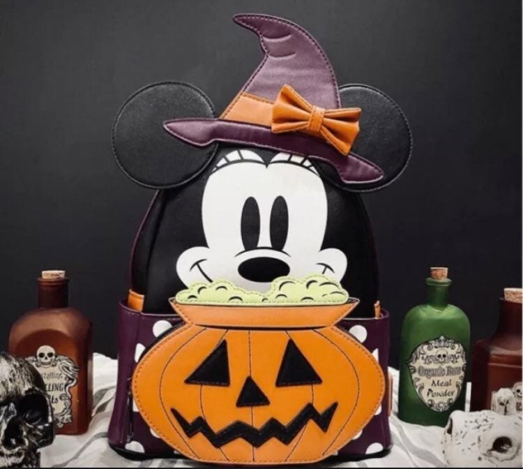 Halloween Minnie Mouse Witch Backpack