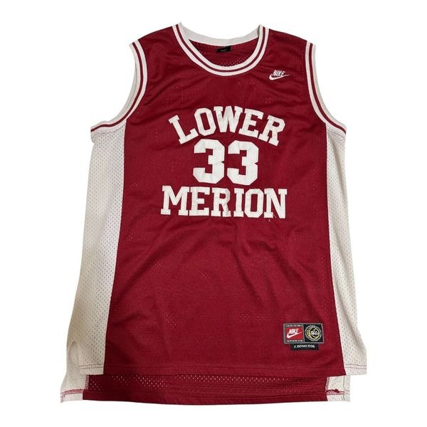 Vintage 90s Men's Nike Team x Lower Merion Jersey #33 Kobe Bryant 1996 Red Sz L
