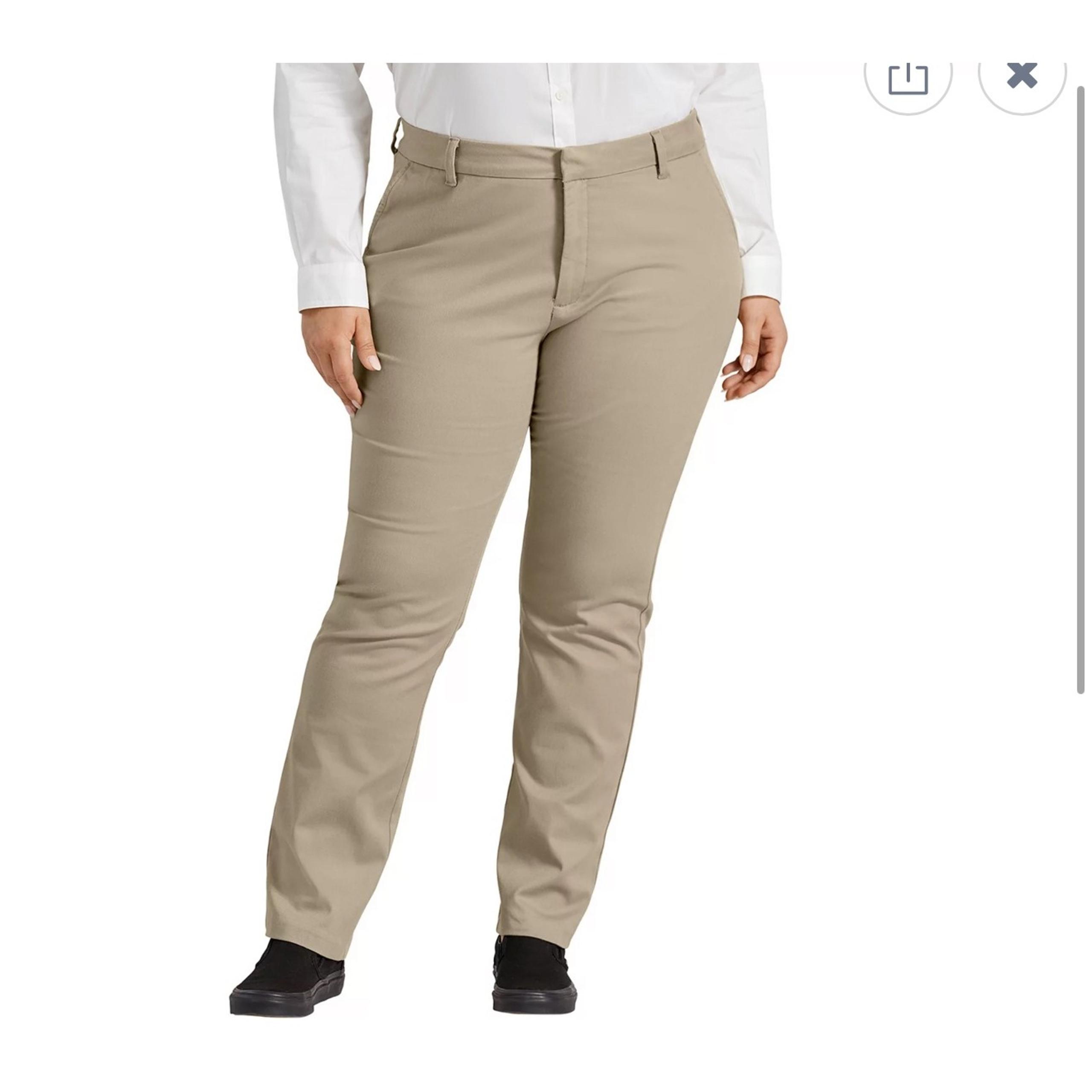 Dickies Women's Perfect Shape Bootcut Twill Pants - 16W. NEW