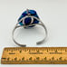 Sterling Silver 925 FD Thailand Dyed Blue Agate Cuff Bracelet