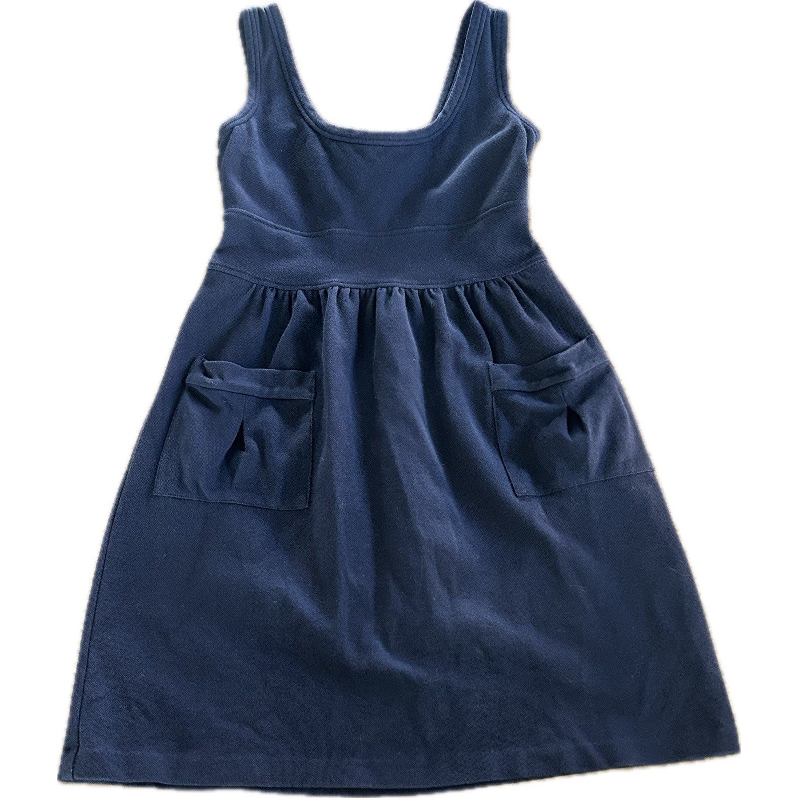 Diane Von Furstenberg Cezanne Dress Navy Blue Sleeveless Tank Sz 8 Medium M