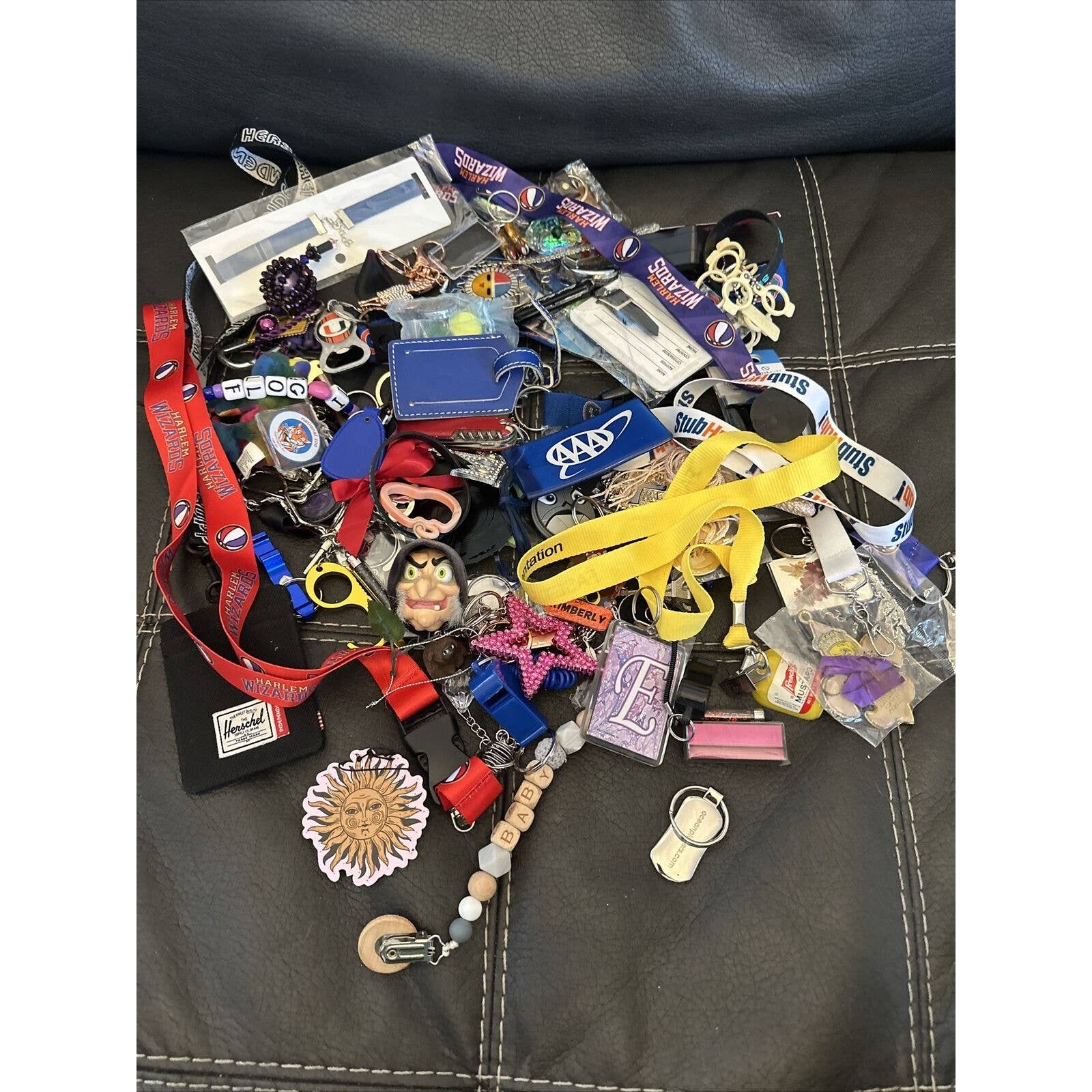 Keychain And Assortment Lot Assorted Styles 4 Pounds New & Used Vintage Now 10