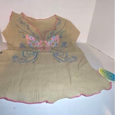 VINTAGE 1990'S KIDS GIRLS AVE BLU BUTTERFLY BOHO SHIRT TOP NEW WITH TAGS