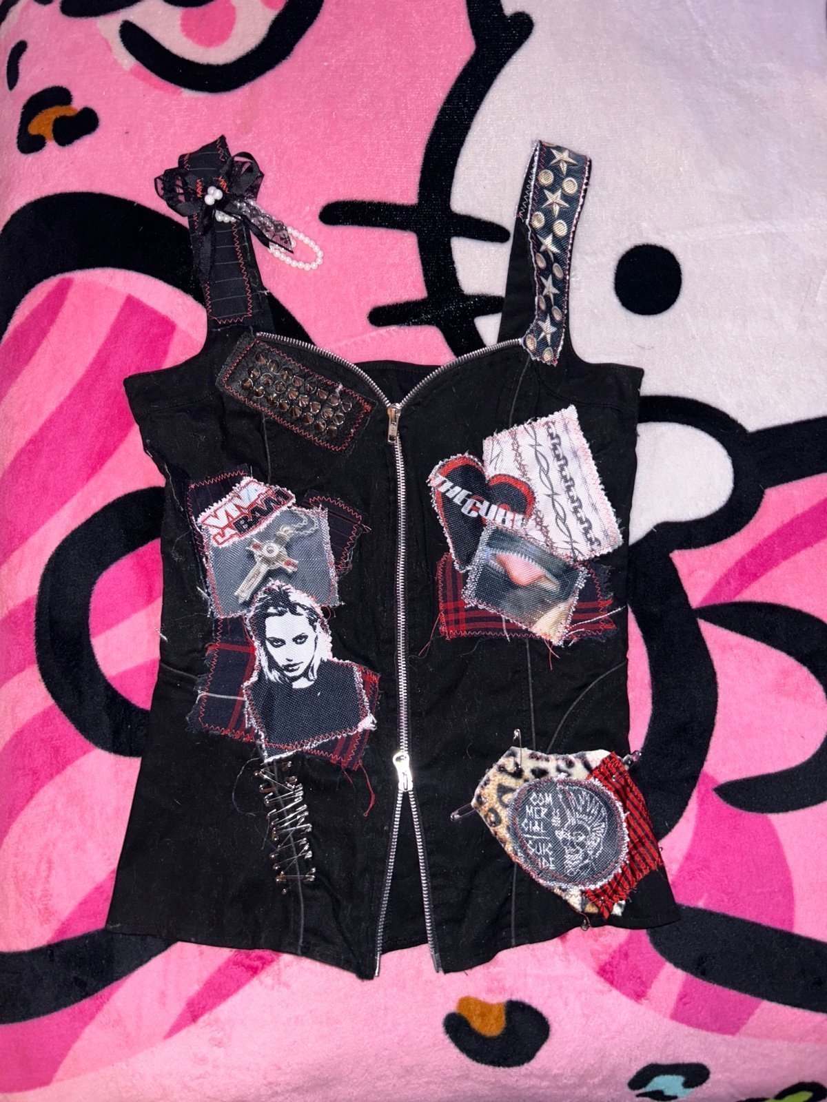 left hand angelina the cure zip up top