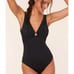 NWT Andie Women's The Bonita One Piece Smooth Eco-Nylon Swimsuit Black Size S