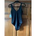 NWT Andie Women's The Bonita One Piece Smooth Eco-Nylon Swimsuit Black Size S