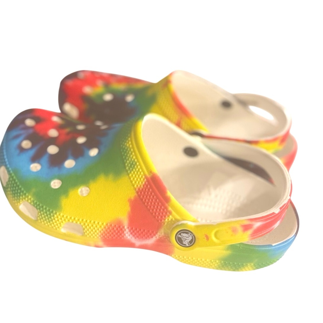 Crocs Classic Clog Unisex 9 Tie Dye Rainbow Psychedelic