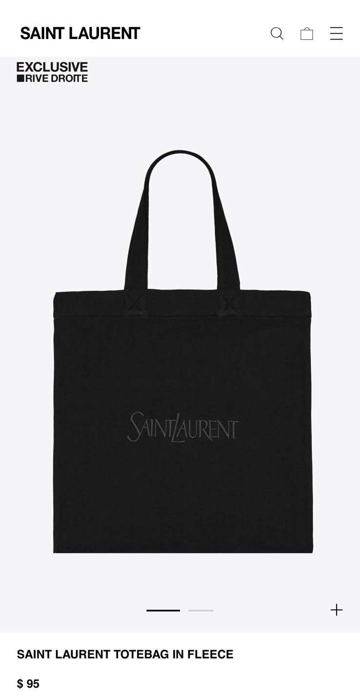 SAINT LAURENT TOTEBAG IN FLEECE