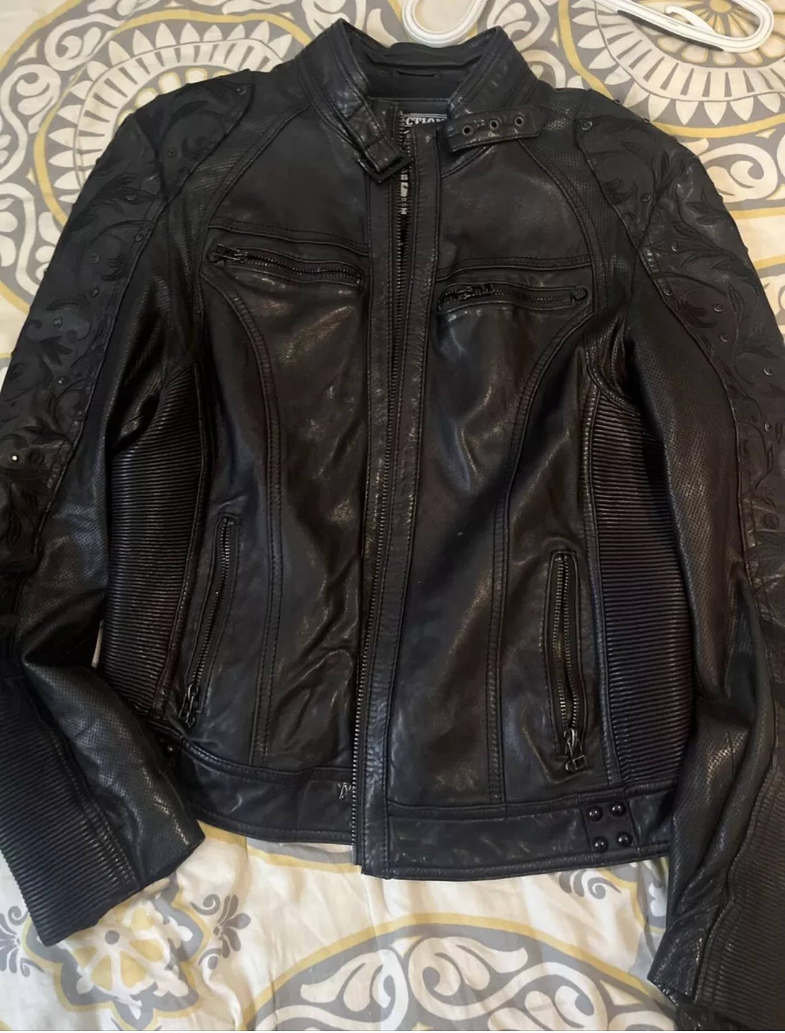 AUTHENTIC Affliction Black Premium Leather Jacket - Limited Edition