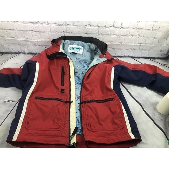 vtg Obermeyer Ski Snow Jacket junior XL red blue unisex