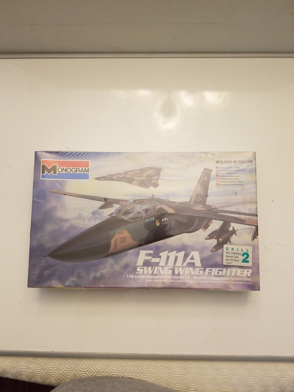 Vintage 1981 F-111A Swing Wing Fighter Model Kit