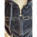Vintage Y2K BeBe Hoodie Sweatshirt L Black Velour Bedazzled Rhinestones