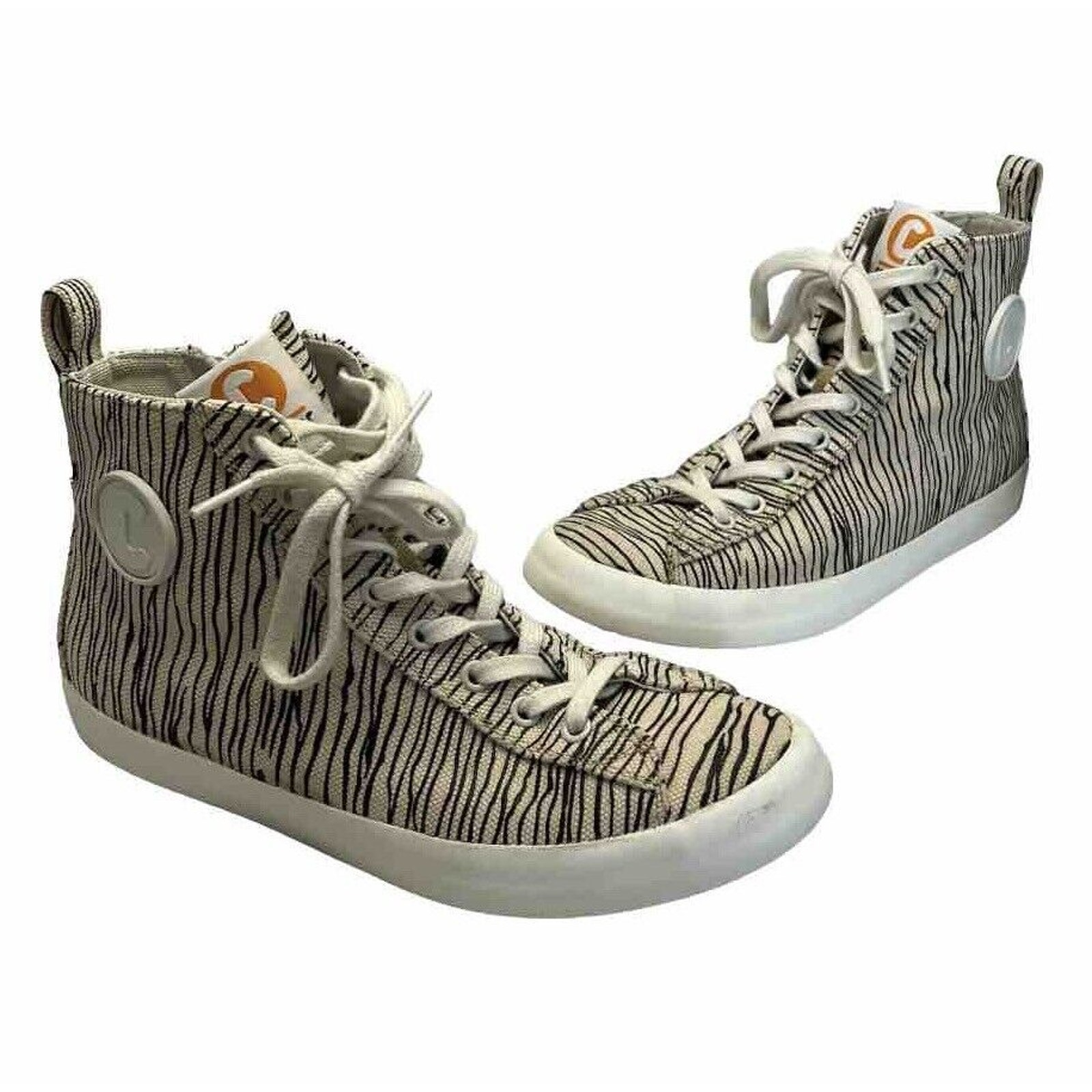 Camper Sneaker Women's Size 9 Zebra Imar Copa Canvas Animal Print Tiger Hi Top