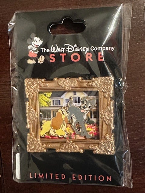 Disney D23 2024 Friends From Around World Pin Lady & the Tramp LE Pin Frame 403A