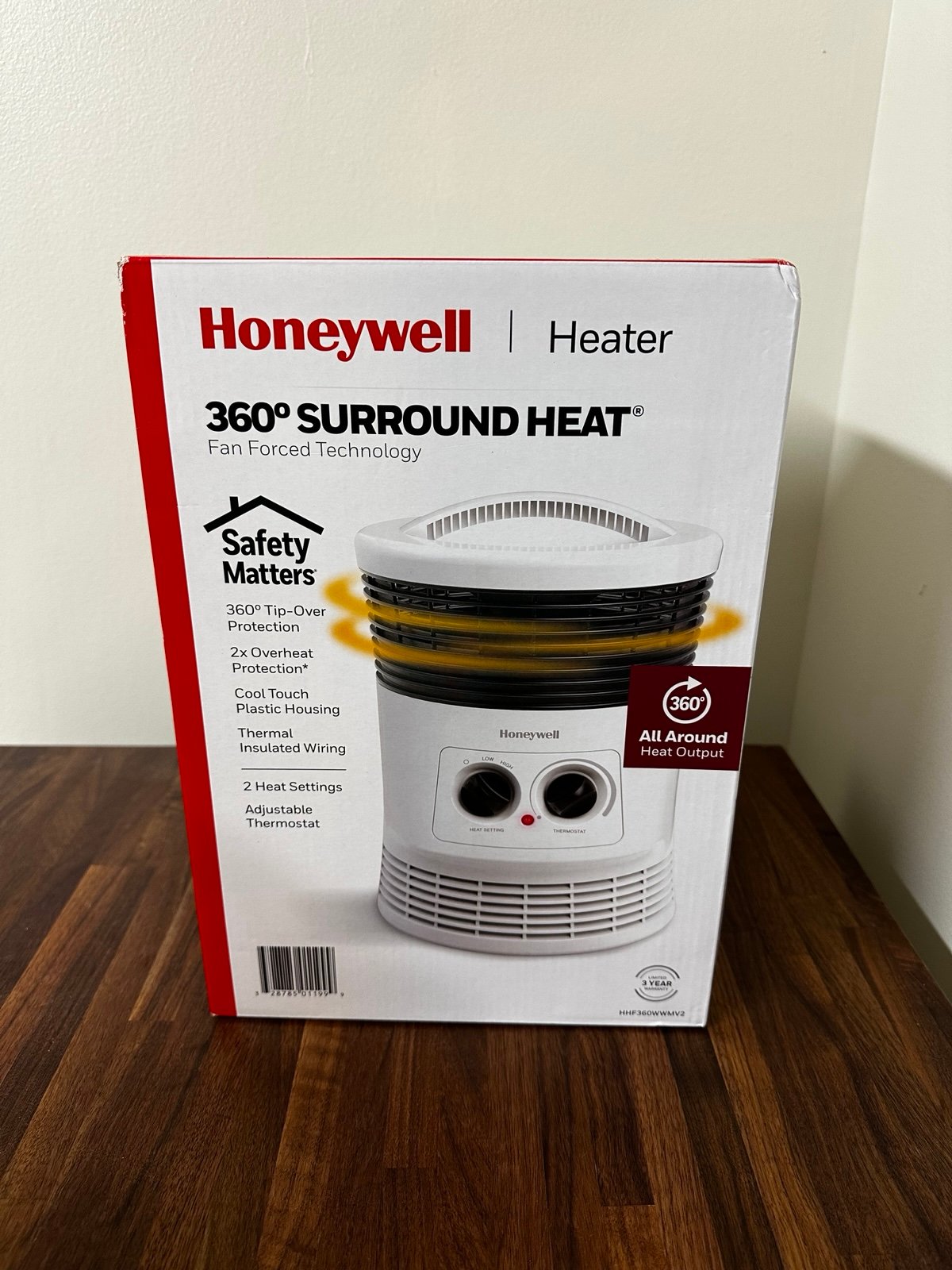 Honeywell 360° Surround Heat Space Heater Fan Forced Technology Brand New