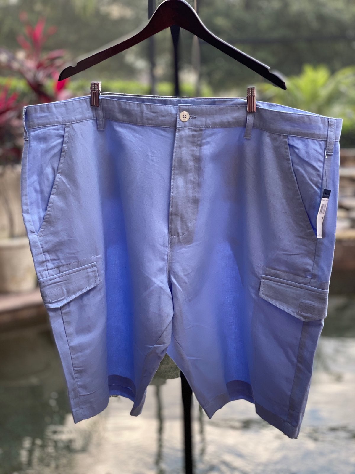 Sean John Mens Linen Blend Pocket Shorts