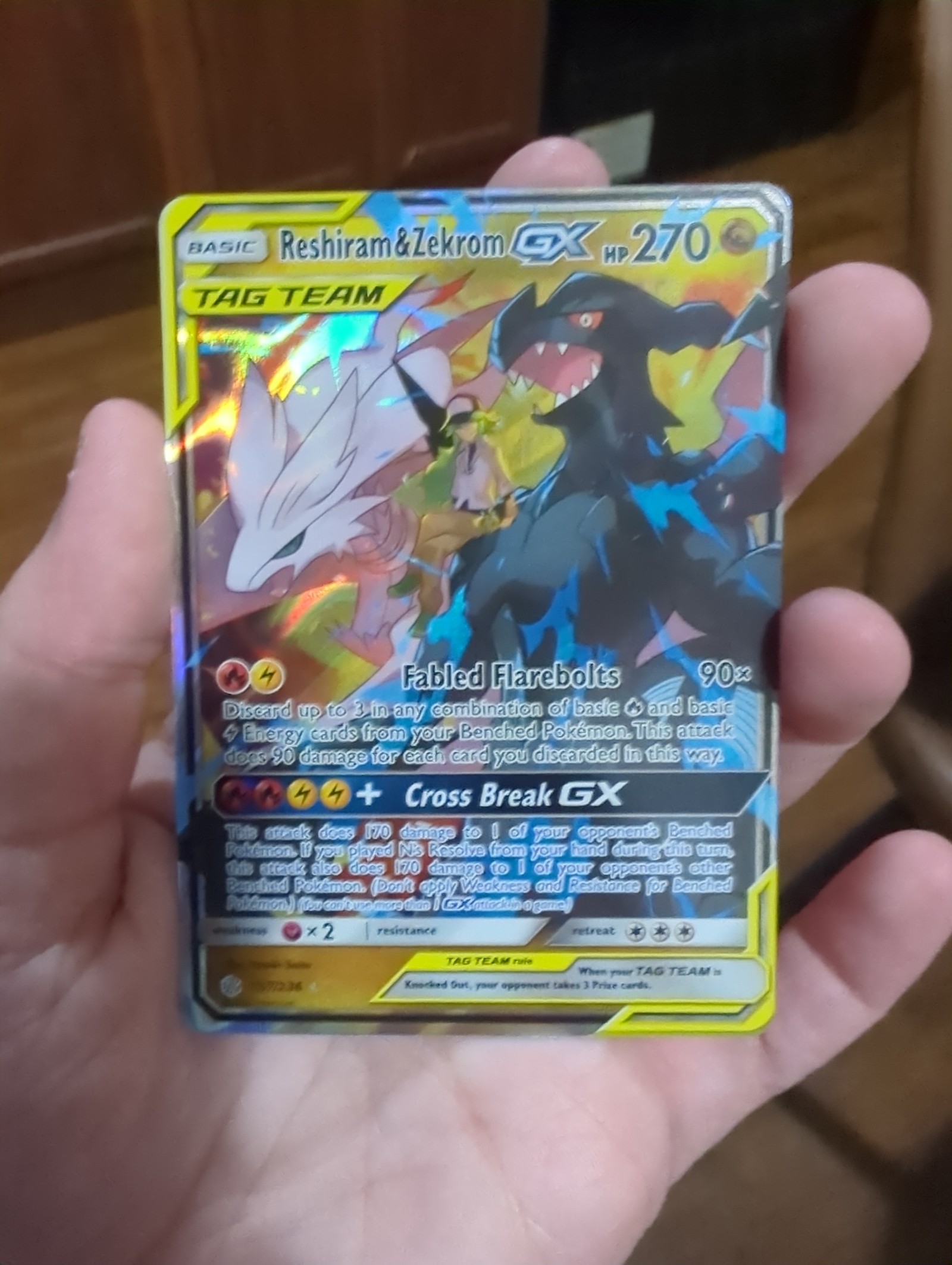 Reshiram and Zekrom GX Tag Team Cosmic Eclipse #157 ***READ DESCRIPTION***