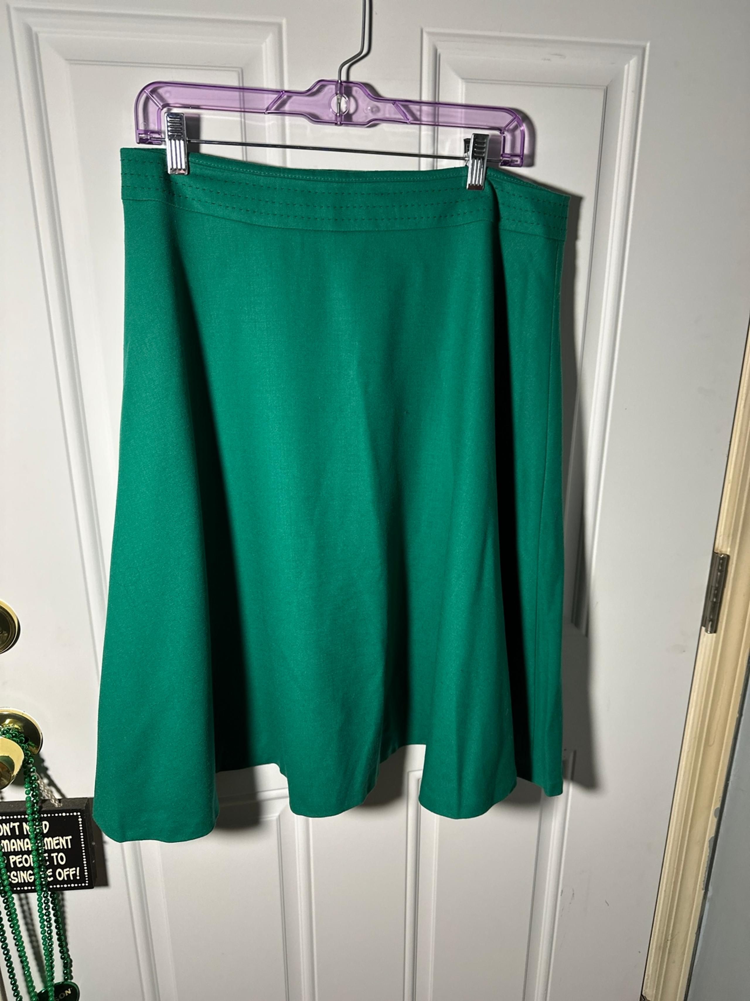 Boden Green A-line Skirt