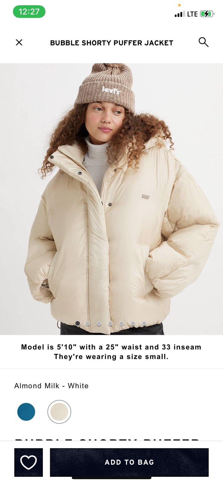 LEVI’S SHORTY PUFFER Winter JACKET