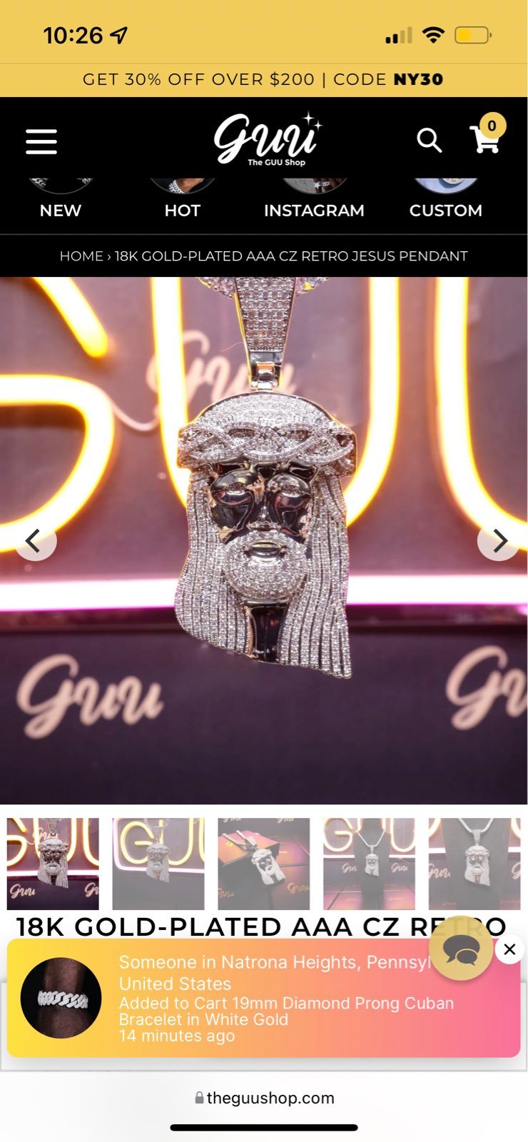 Large jesus pendant
