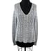 WOODEN SHIPS Gray Blue S Cable Knit Sweater V-Neck Long Sleeve Pullover