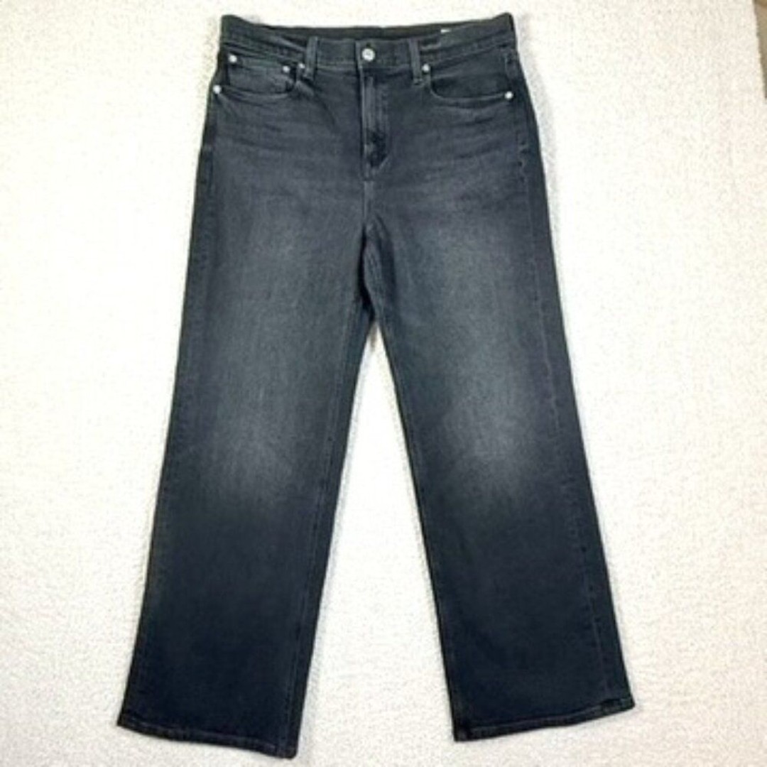 AYR Womens Wide Leg Comfort Stretch Jeans Secret Sauce Black Size 32S Boho Comfy