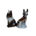 Vintage Pair Of German SHEPHERD Dogs Figurine Ceramic Porcelain Pottery