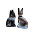 Vintage Pair Of German SHEPHERD Dogs Figurine Ceramic Porcelain Pottery