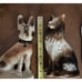Vintage Pair Of German SHEPHERD Dogs Figurine Ceramic Porcelain Pottery