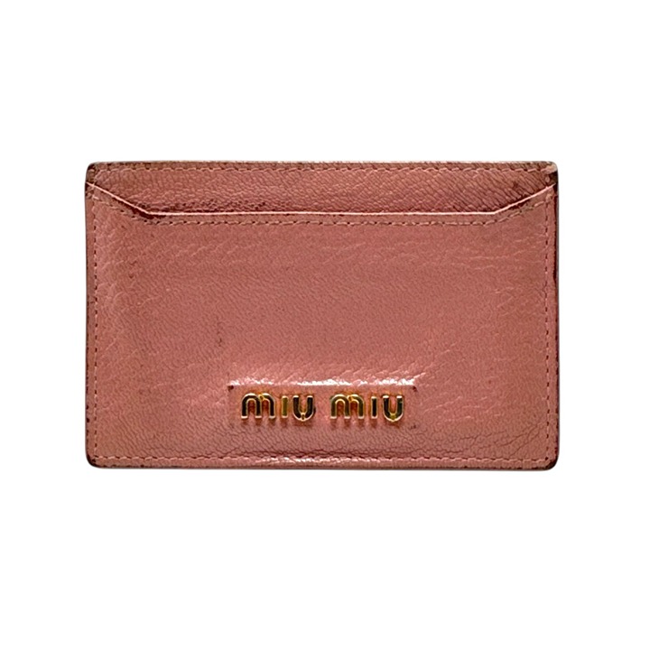 カードケース・名刺入れ Miu Miu Cerulean Leather Card Holder Miu Miu Matelasse Nappa Leather Card Holder, Black | eBay