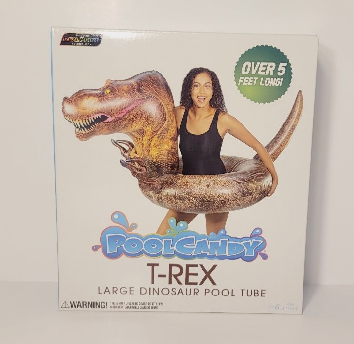 NEW Pool Candy T-Rex Large Dinosaur Pool Tube Over 5' Long