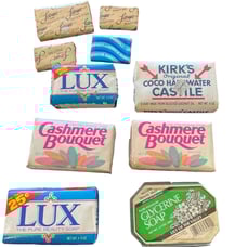 Vintage Bar Soap Lot Cashmere Bouquet, LUX, Kirk's Hardwater Castile, Leisure