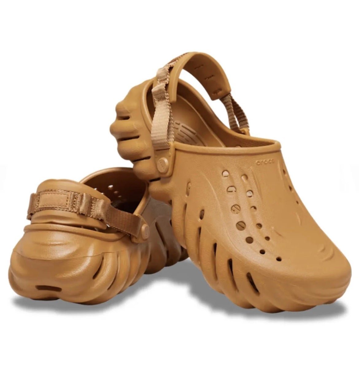 New Crocs Echo Clogs Mens Size 13 Sand Brown (207937-202) NWT Shoes Slides