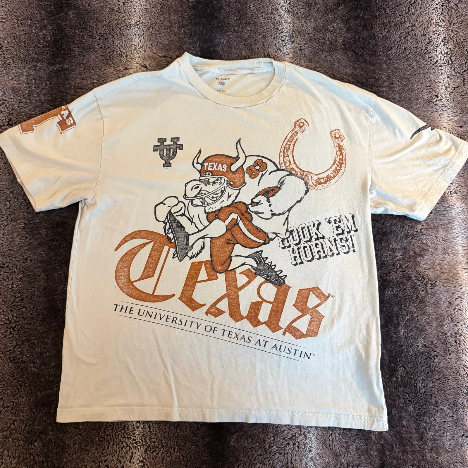 Hollister Cream University of Texas Longhorn T-Shirt