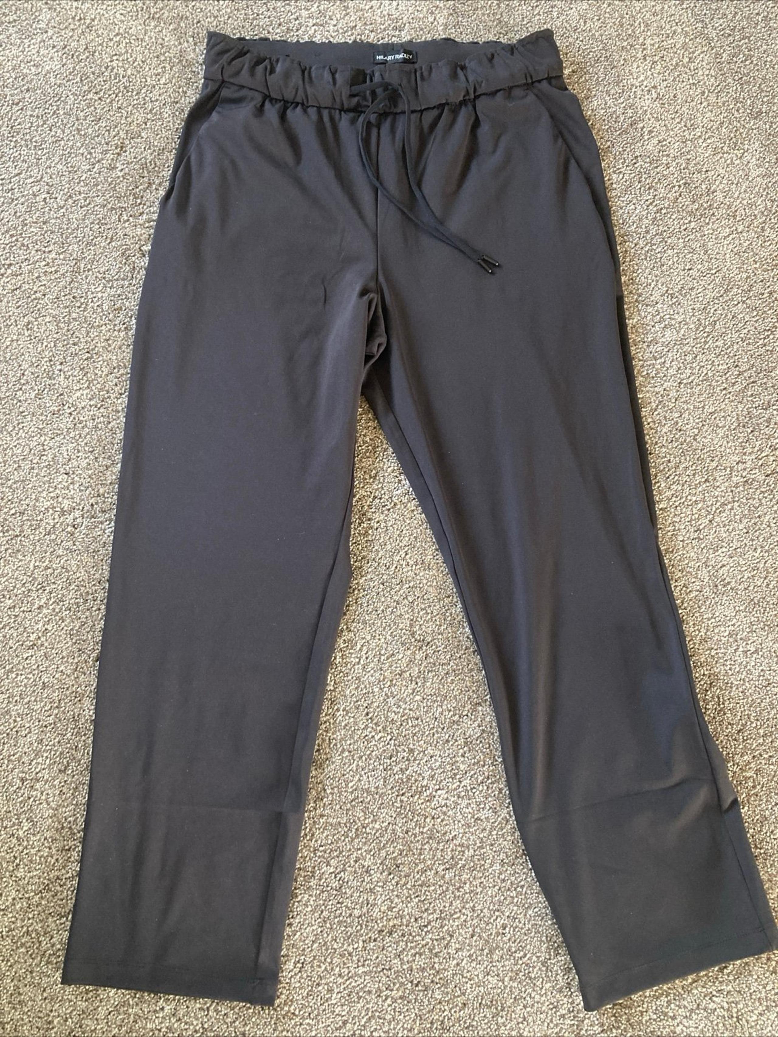 Hilary Radley Women's Dress Pants Pull-On Black Size M 2 Pocket 27 inch inseam