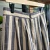 ASTR the Label Linen Blend Blue and Cream Striped Wide Leg Cropped Pants