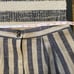 ASTR the Label Linen Blend Blue and Cream Striped Wide Leg Cropped Pants