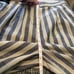 ASTR the Label Linen Blend Blue and Cream Striped Wide Leg Cropped Pants