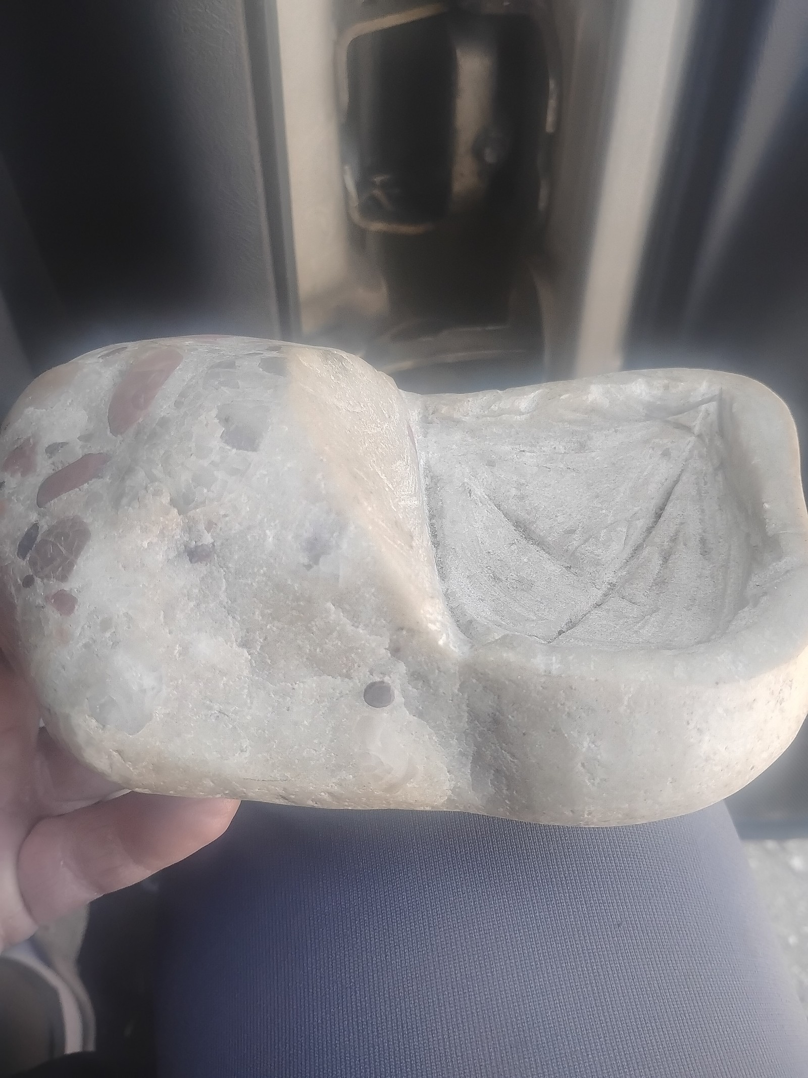 UNIQUE Puddingstone ashtray
