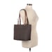 MICHAEL KORS Bedford Brown Acorn Leather Medium Top Zip Pocket Tote