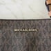 MICHAEL KORS Bedford Brown Acorn Leather Medium Top Zip Pocket Tote